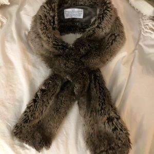 Faux fur Restoration Hardware scarf brown